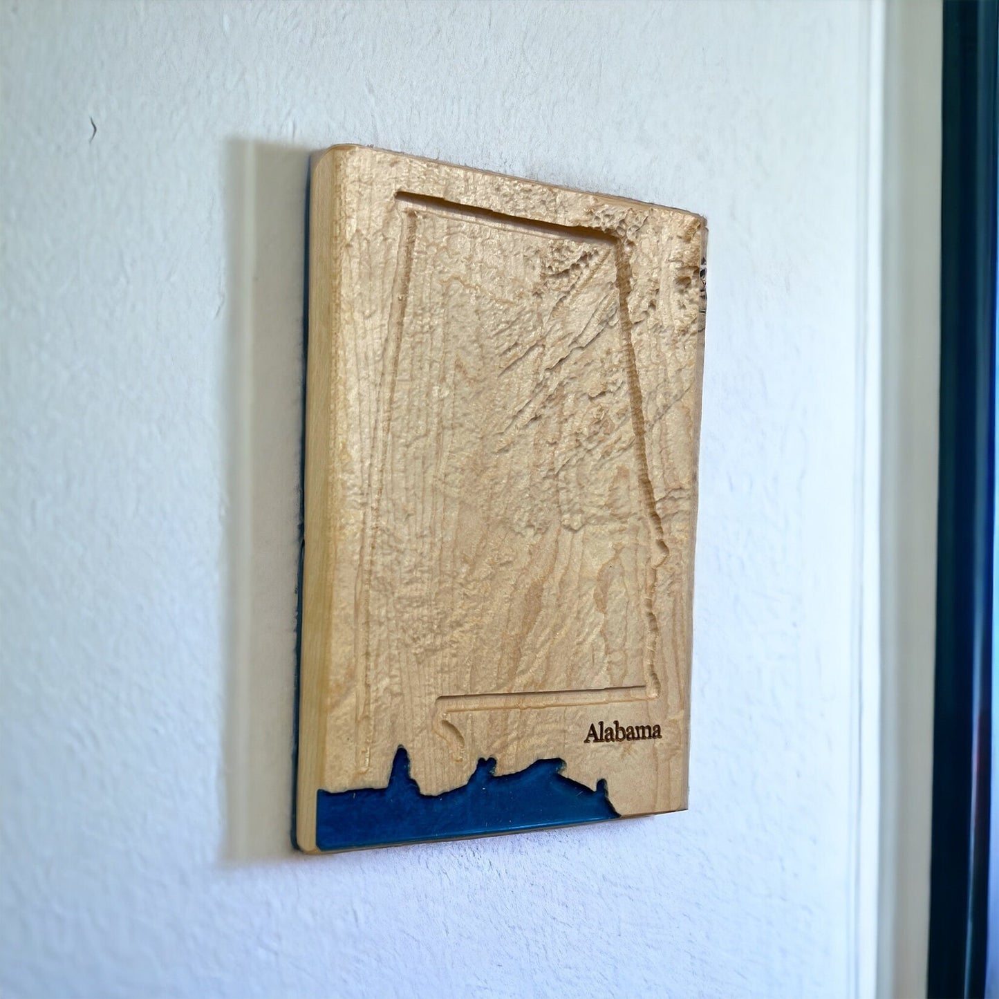 Alabama Map | Alabama Wood Carved Relief Map | Alabama Gift | Alabama Art | Alabama Home Decor | 3D Topographic Wood Map Alabama