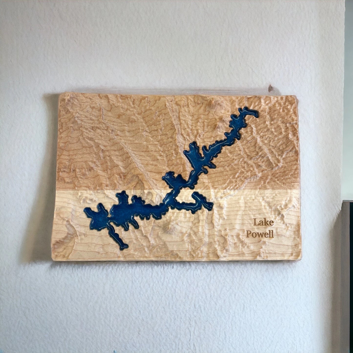 Lake Powell 3D Relief Map | Lake Powell Wood Epoxy Art | Lake Powell Reservoir Arizona | Travel Gift | Gift for Him | Lake Powell Gift