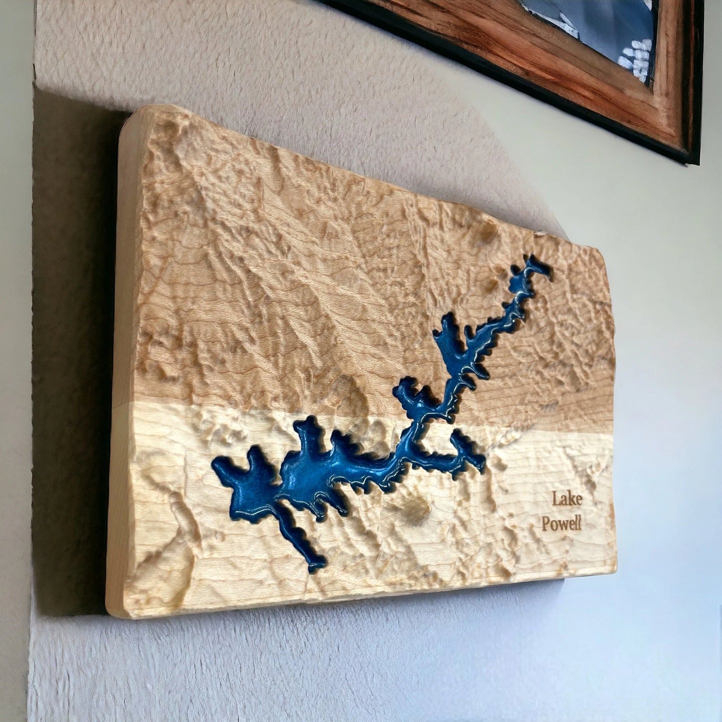 Lake Powell 3D Relief Map | Lake Powell Wood Epoxy Art | Lake Powell Reservoir Arizona | Travel Gift | Gift for Him | Lake Powell Gift