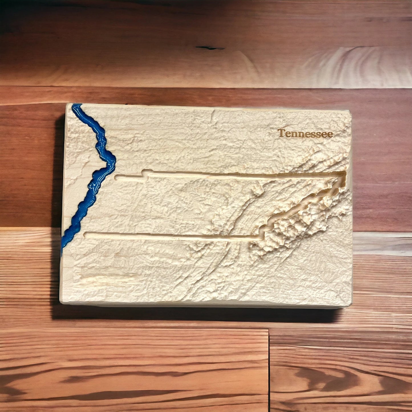 Tennessee State 3D Wood Carved Relief Map | Tennessee Gift