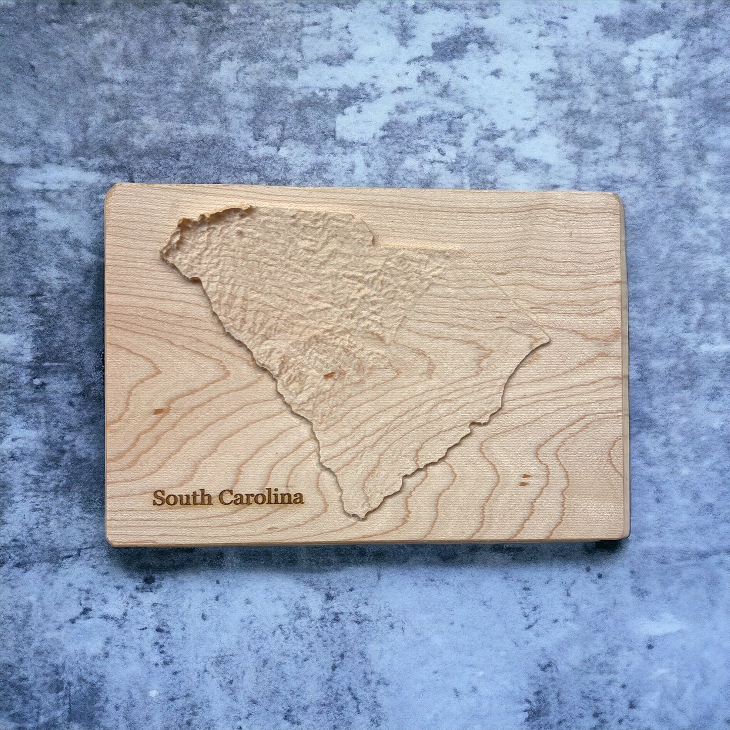 South Carolina Wood Carved Relief Map | South Carolina Gift