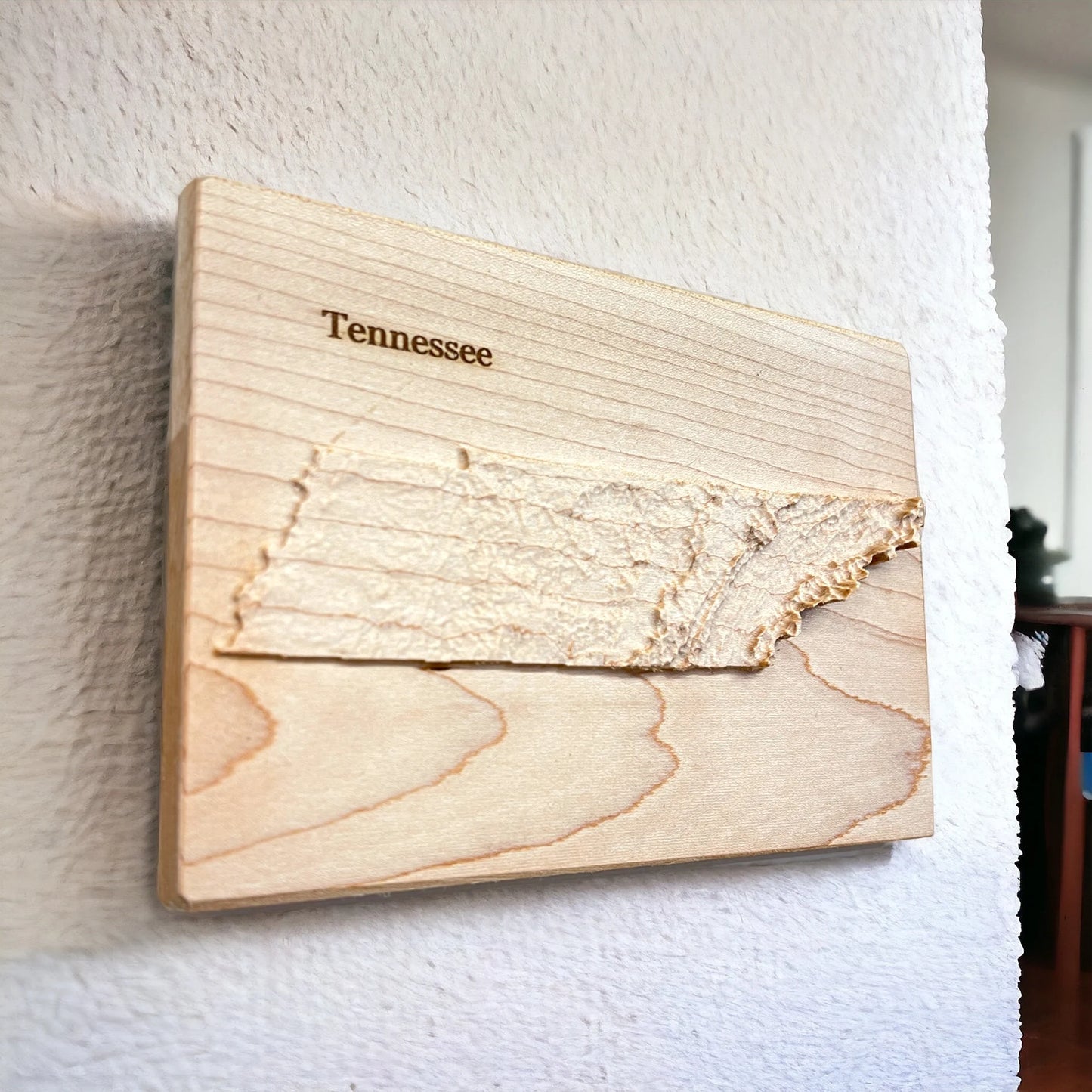 Tennessee State 3D Wood Carved Relief Map | Tennessee Gift