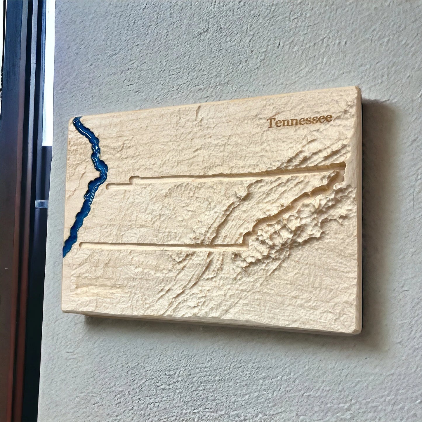 Tennessee State 3D Wood Carved Relief Map | Tennessee Gift