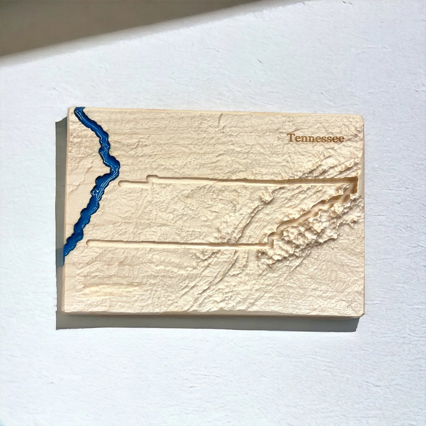 Tennessee State 3D Wood Carved Relief Map | Tennessee Gift