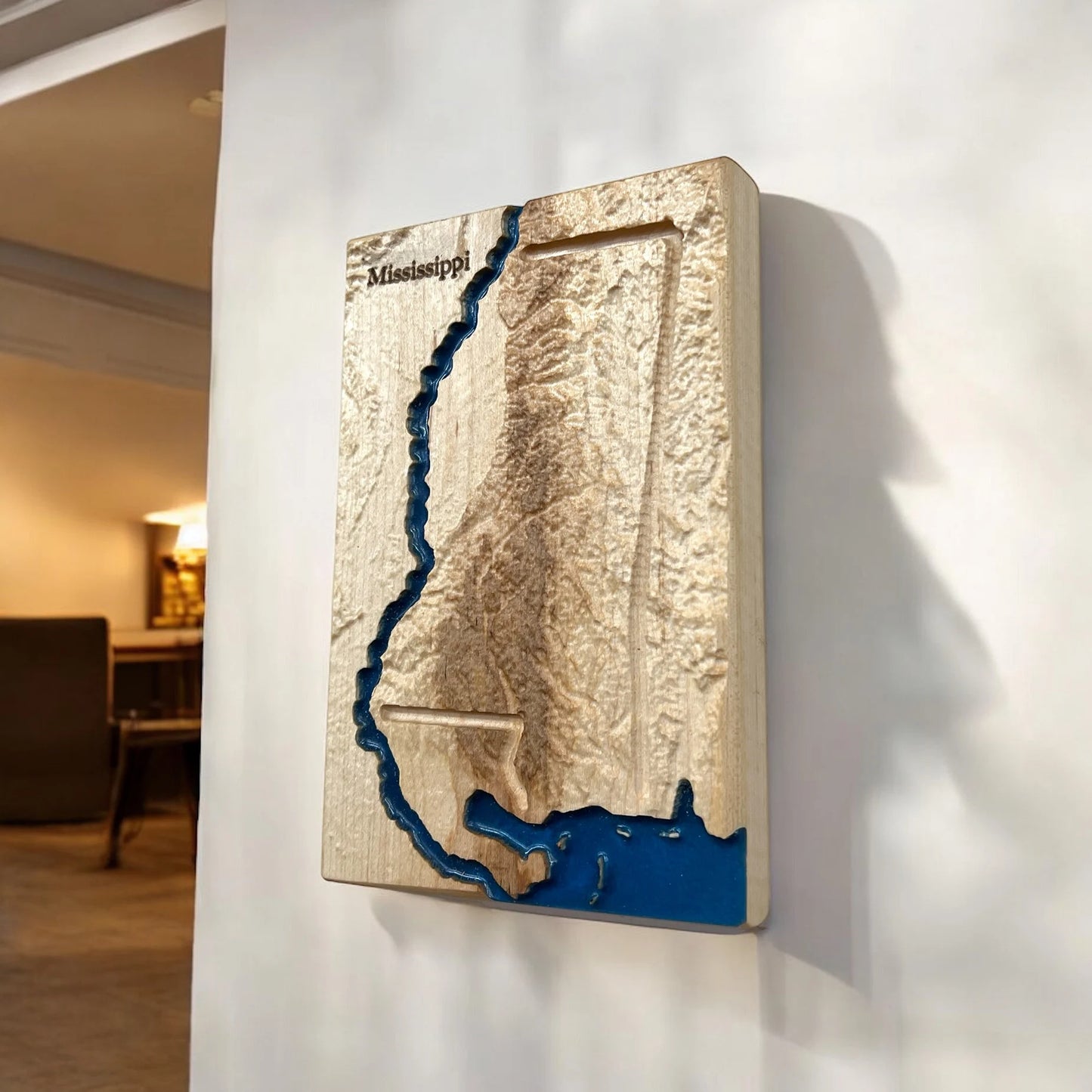 Mississippi Topographic 3D Relief State Map | Mississippi Map Gift