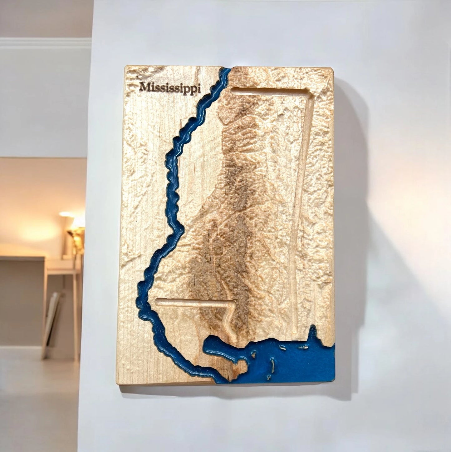 Mississippi Topographic 3D Relief State Map | Mississippi Map Gift