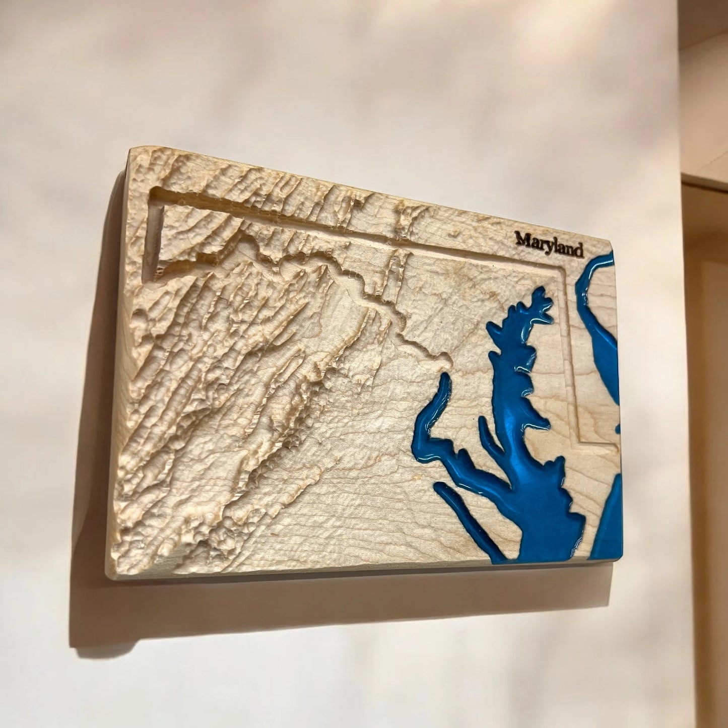 Maryland Topographic 3D Relief State Map | Maryland State Map Gift