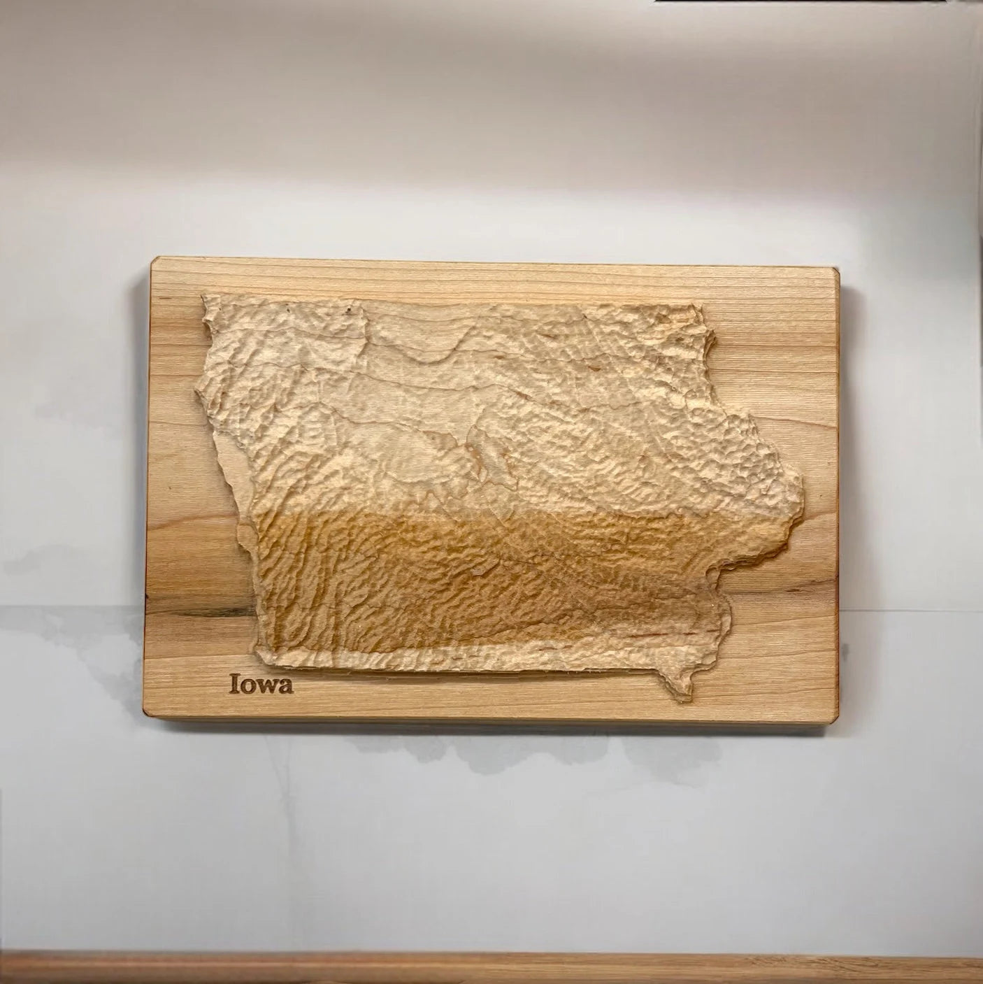 Iowa Topographic 3D Relief State Map | Iowa State Map Gift