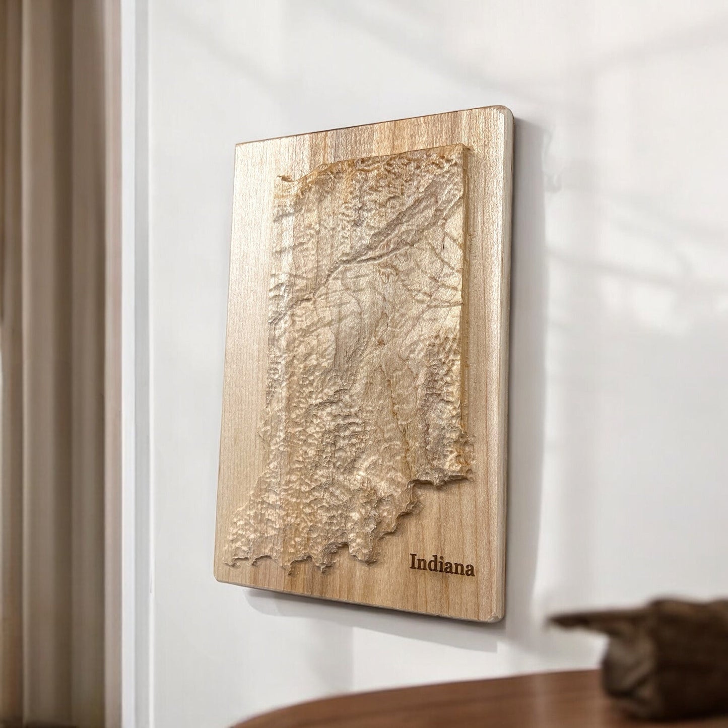 Indiana Topographic 3D Relief State Map | Indiana State Map