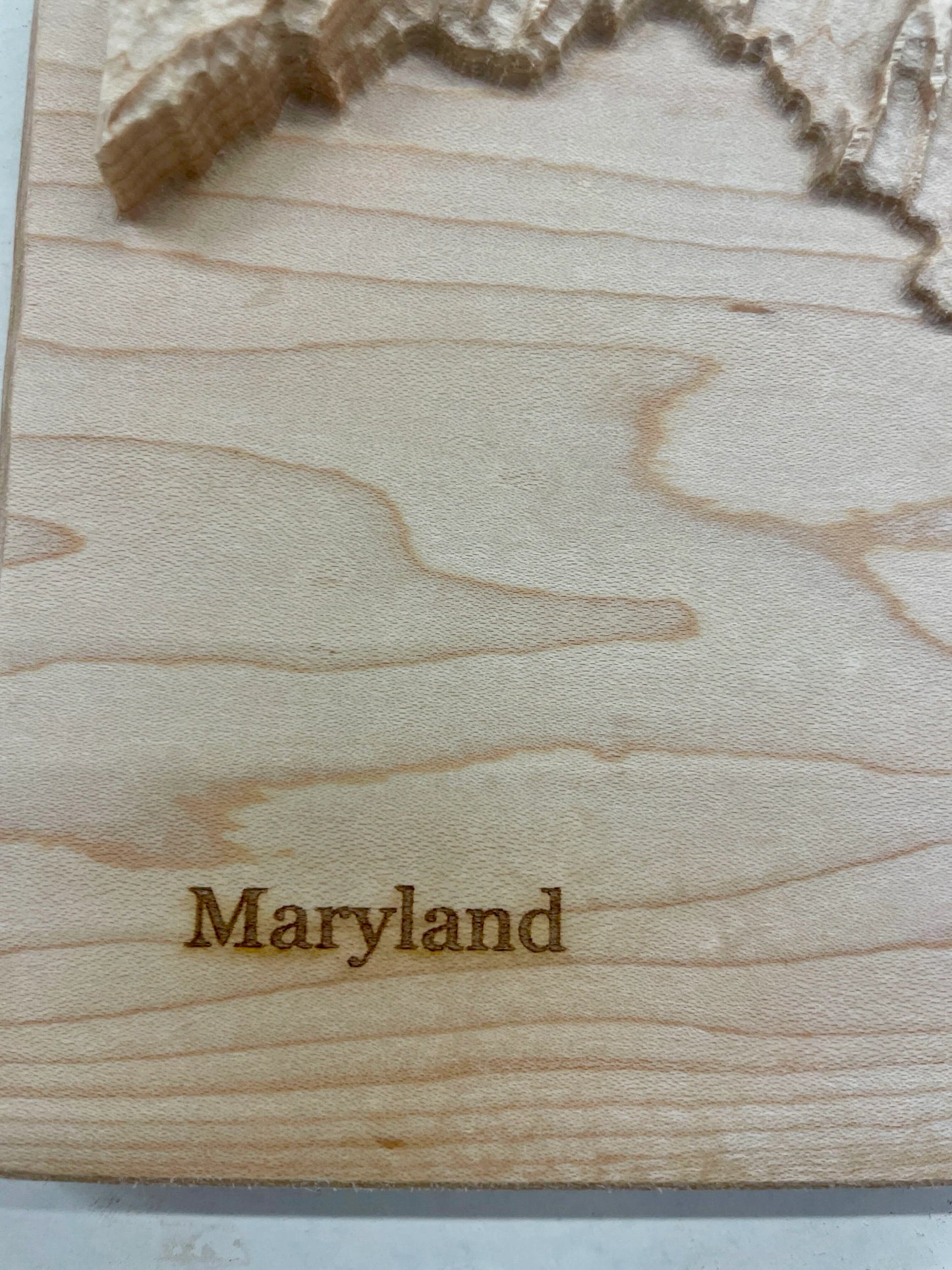 Maryland Topographic 3D Relief State Map | Maryland State Map Gift