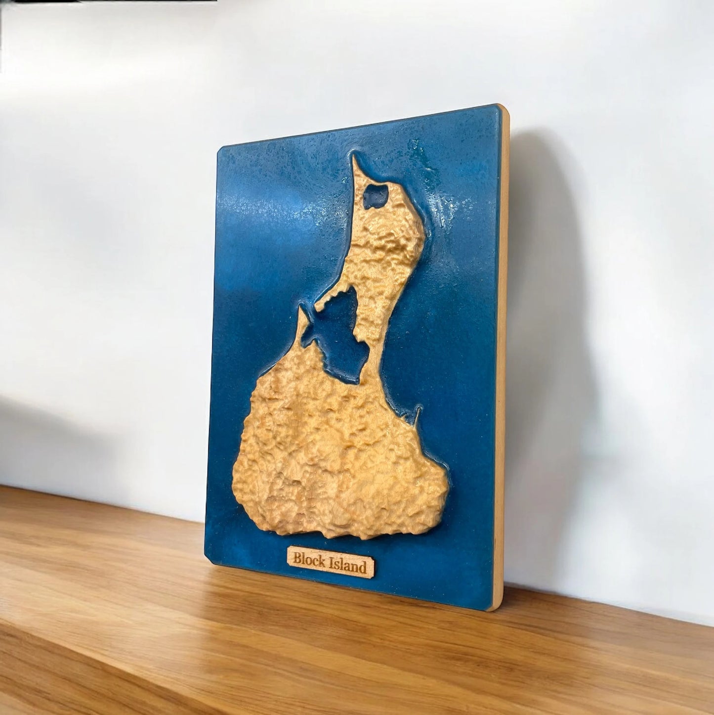 Block Island 3D Relief Map Art | Rhode Island Map Gift