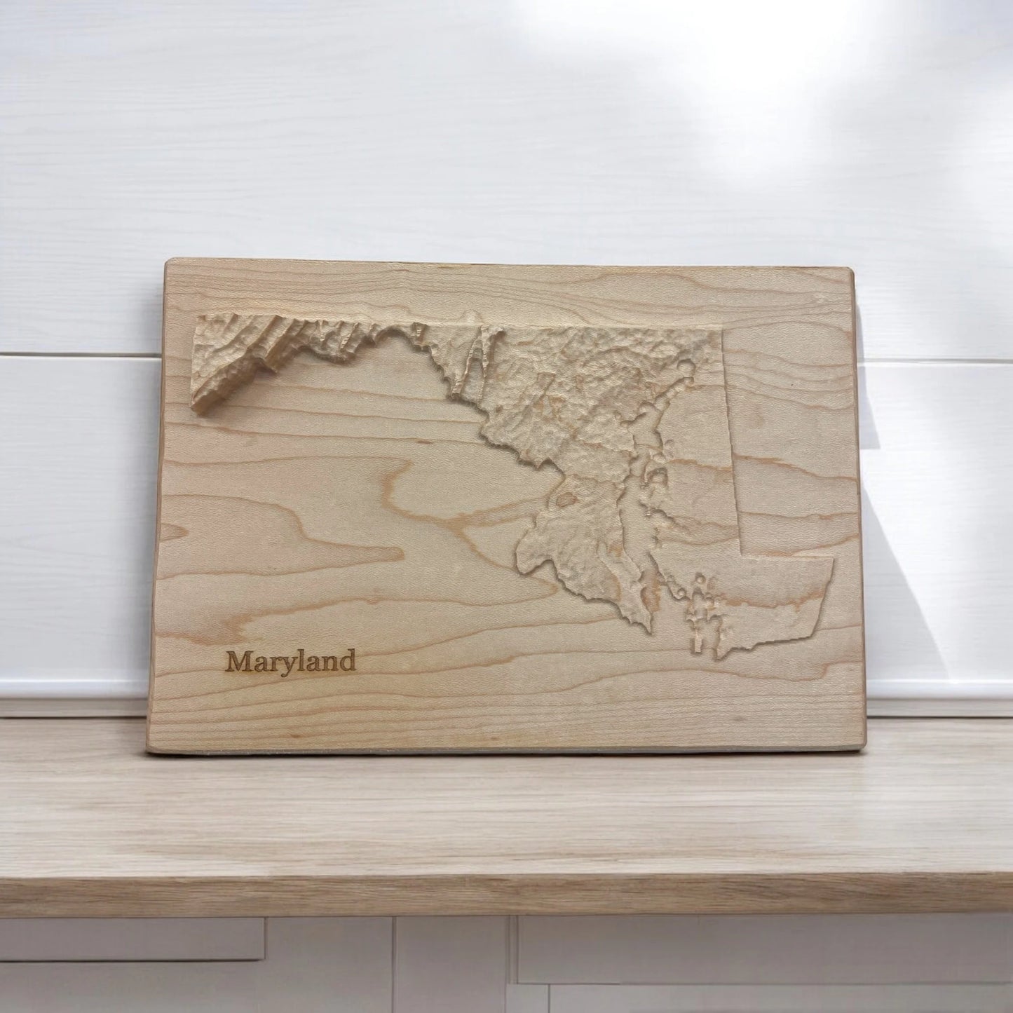 Maryland Topographic 3D Relief State Map | Maryland State Map Gift