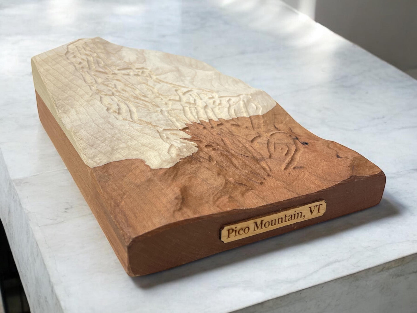 Pico Mountain 3D Relief Ski Map Vermont | VT Unique Gift