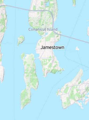 Custom 3d wooden map of Newport County,Rhode Island,United States