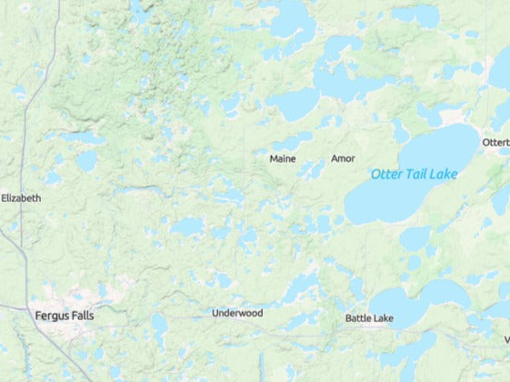 Custom 3d wooden map of Otter Tail County,Minnesota,United States