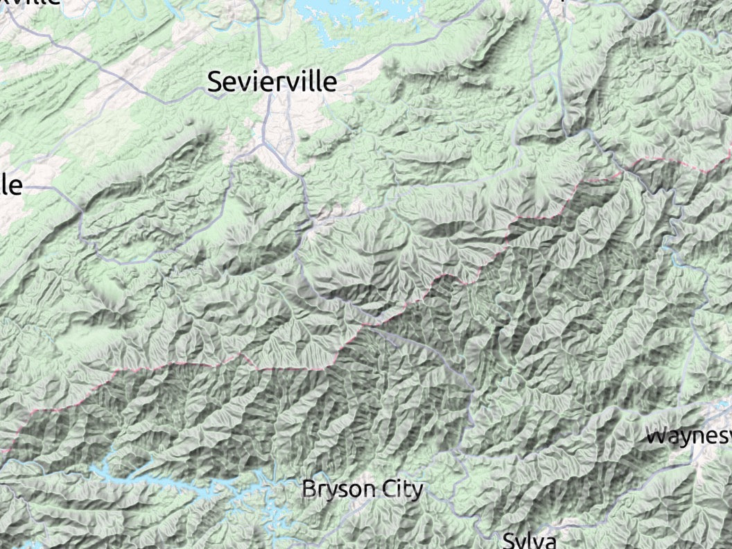 Custom 3d wooden map of Sevier County,Tennessee,United States