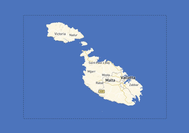 Custom Wooden Map of Malta