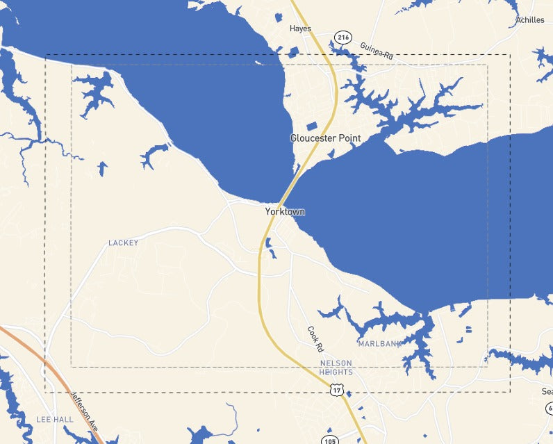 Custom Wooden Map of York County, Virginia, United States