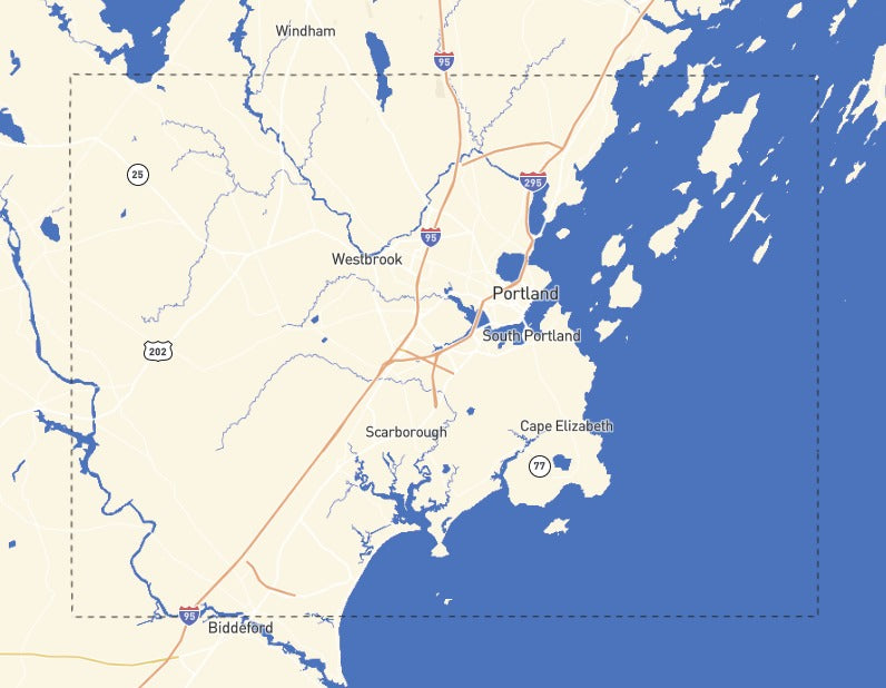 Custom Wooden Map of Cumberland County, Maine, United States