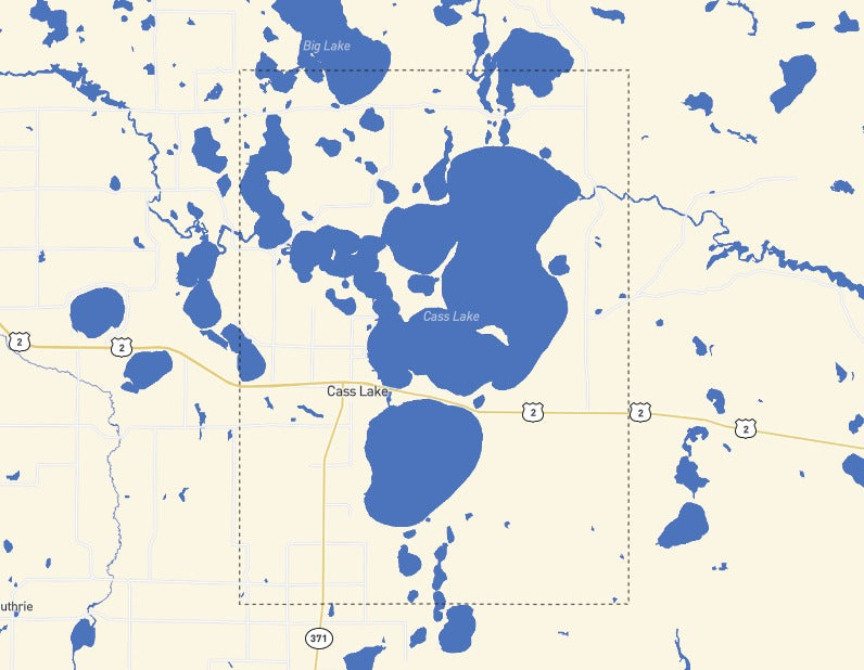 Custom Wooden Map of Cass County, Minnesota, United States