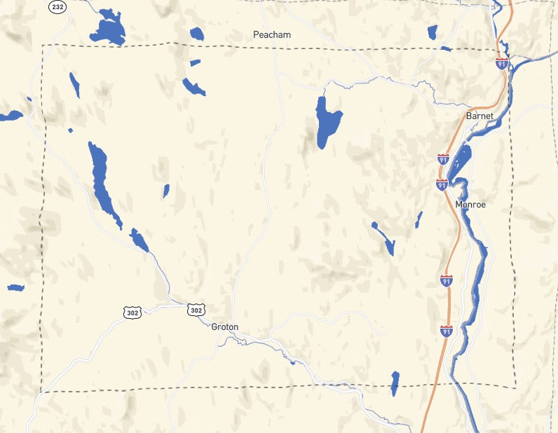 Custom Wooden Map of Caledonia County, Vermont, United States