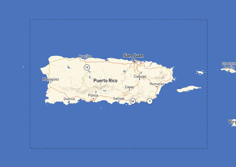 Custom Wooden Map of Barranquitas, Barranquitas, Puerto Rico