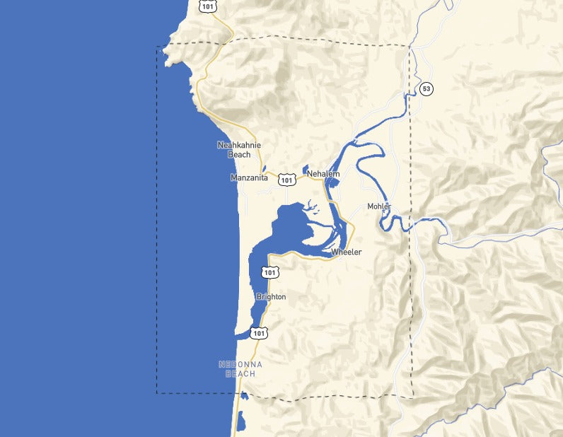 Custom Wooden Map of Tillamook County, Oregon, United States
