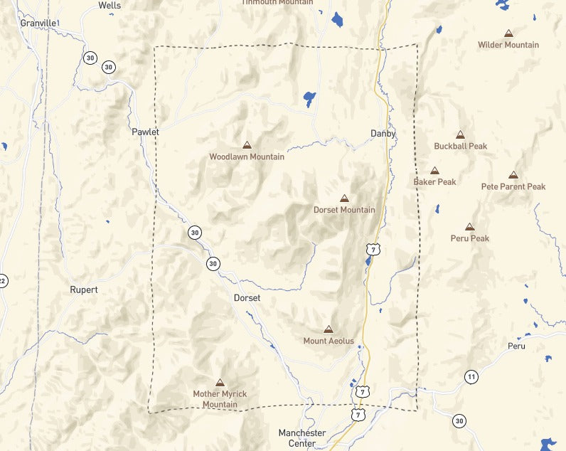 Custom Wooden Map of Bennington County, Vermont, United States