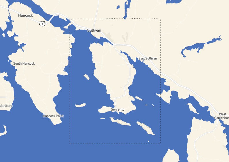 Custom Wooden Map of Hancock County, Maine, United States