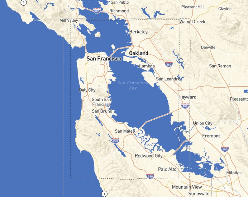 Custom Wooden Map of San Mateo County, California, United States