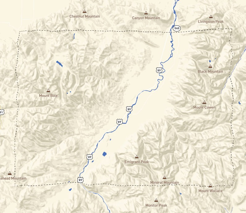 Custom Wooden Map of Park County, Montana, United States