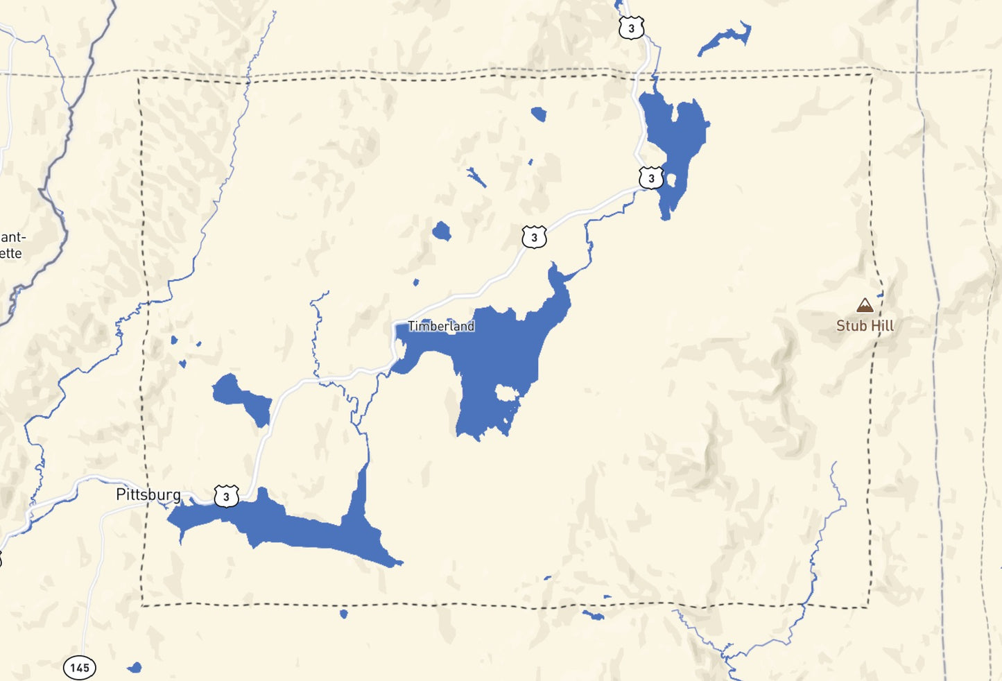 Custom Wooden Map of Coos County, New Hampshire, United States