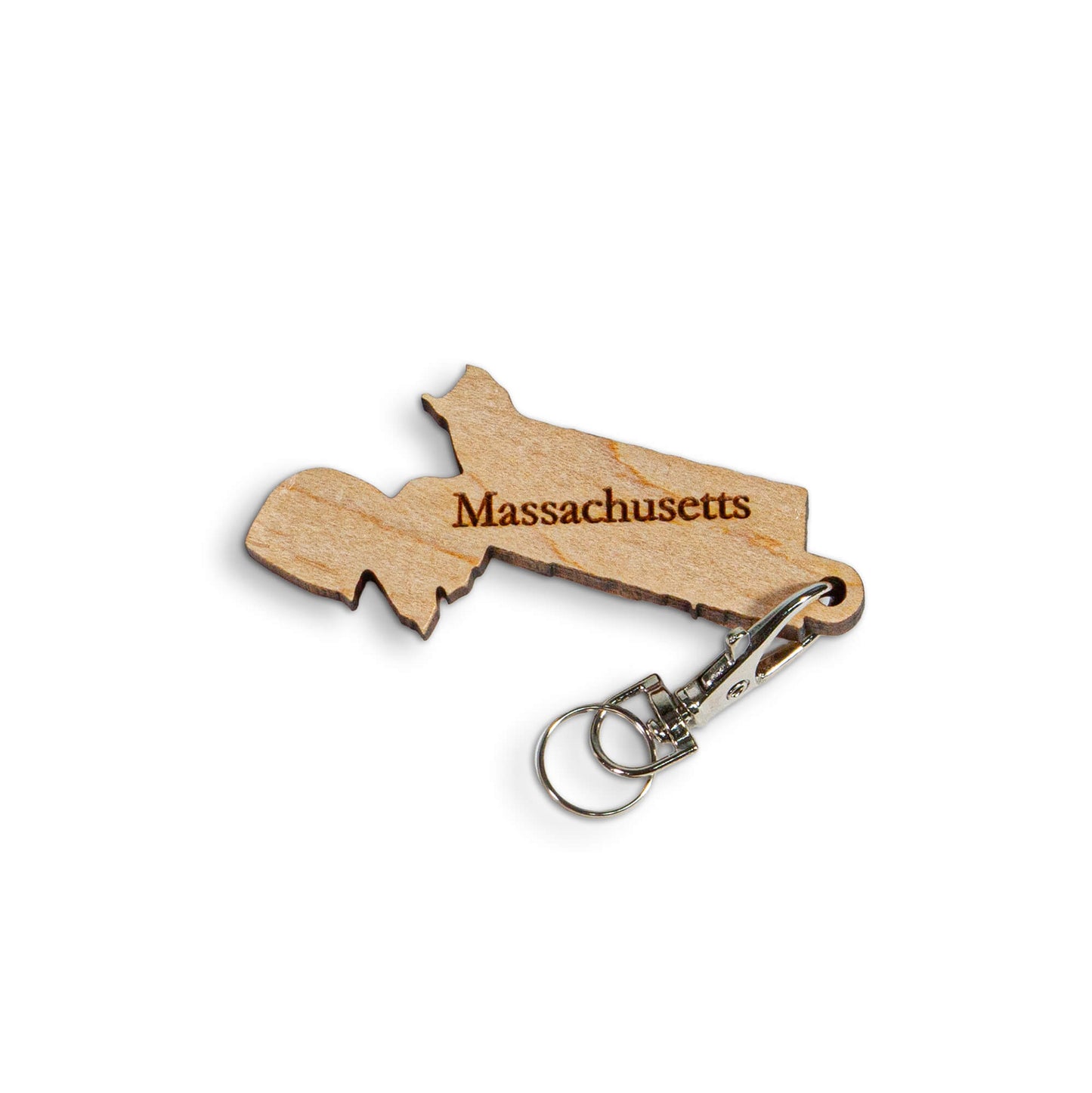Massachusetts Keychain Topographic State map | Map Gift