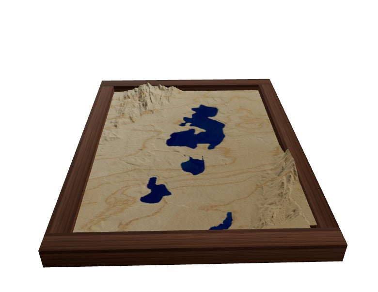 Custom Wooden Map of Hampden County, Massachusetts, United States