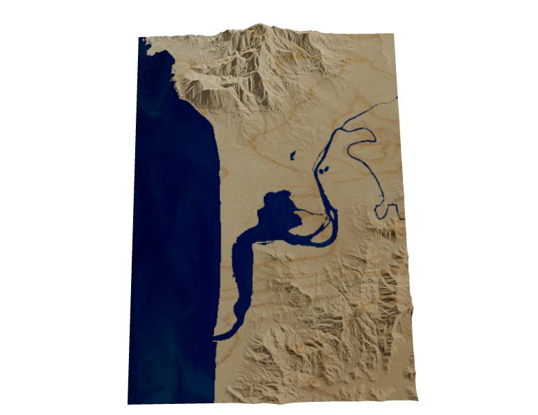 Custom Wooden Map of Tillamook County, Oregon, United States