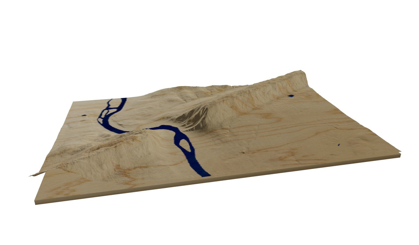 Custom Wooden Map of Warren County, New Jersey, United States