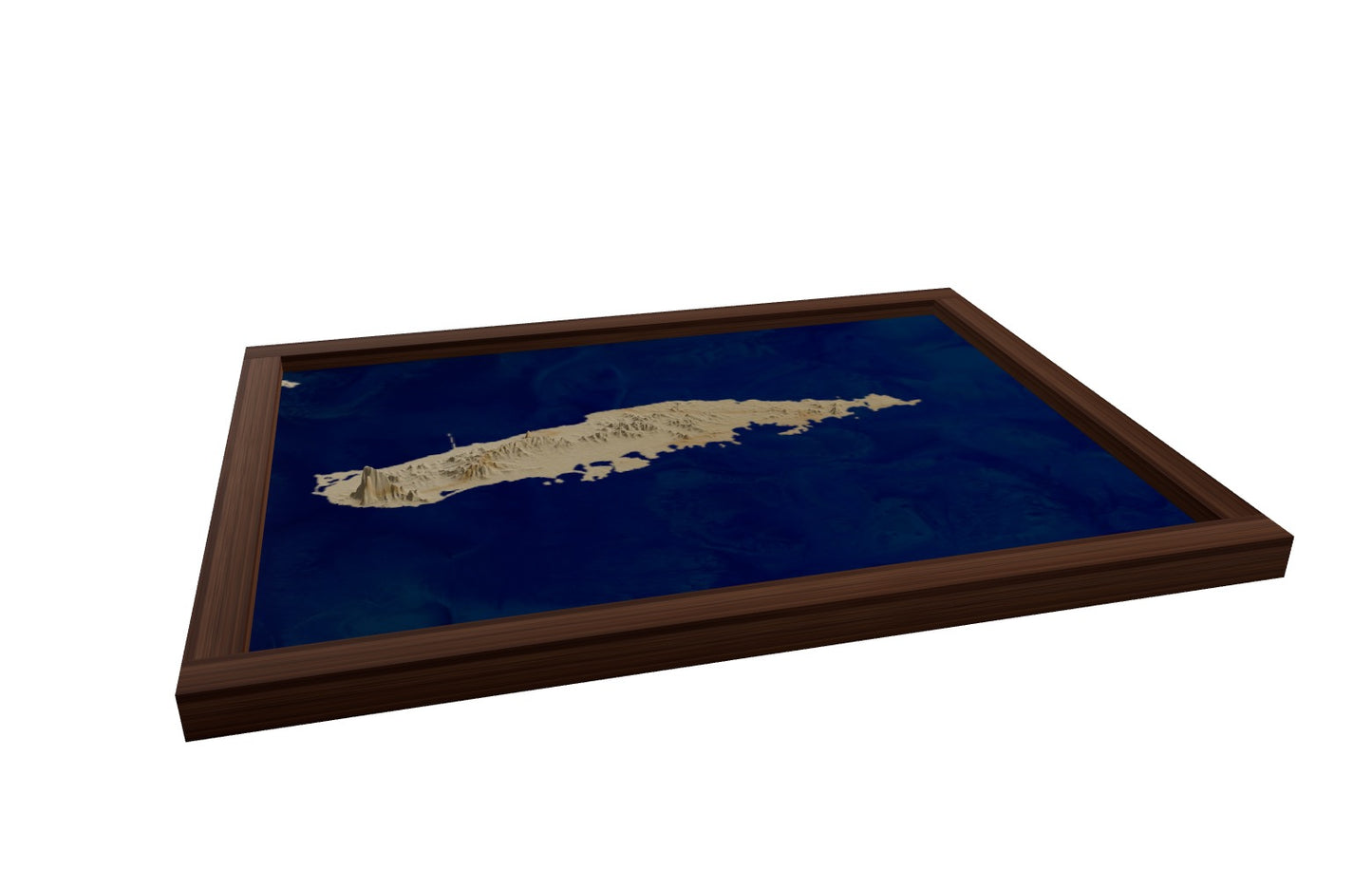 Custom Wooden Map of Vieques, Puerto Rico