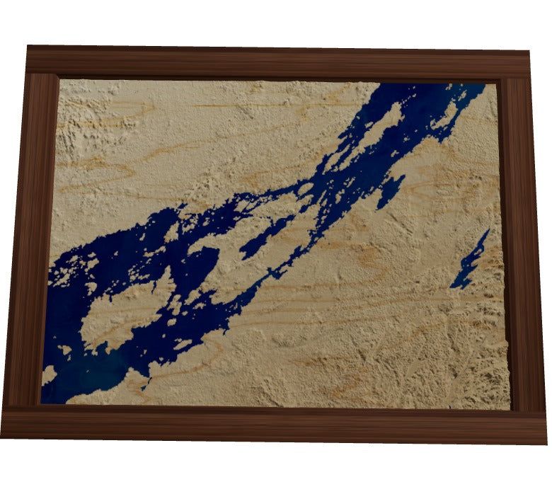 Custom Wooden Map of Jefferson County, New York, United States