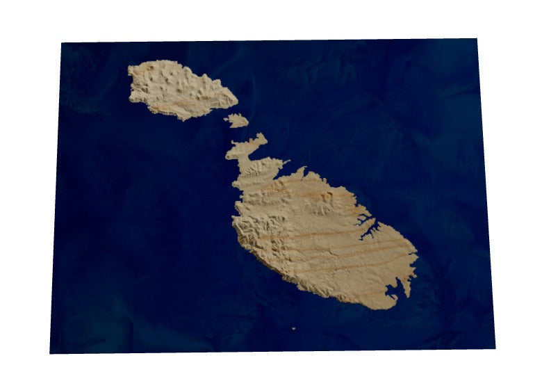 Custom Wooden Map of Malta