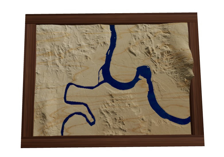 Custom Wooden Map of Somerset County, Maine, United States