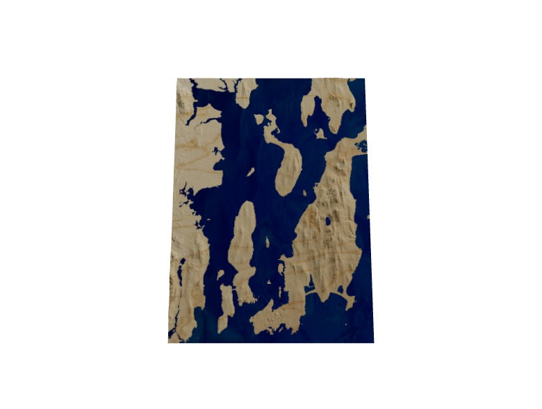 Custom Wooden Map of Newport County, Rhode Island, United States