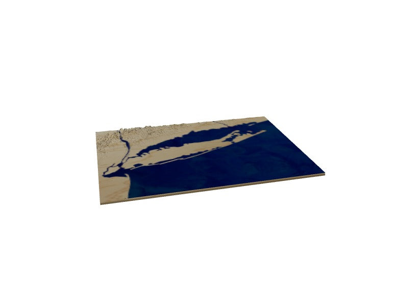 Custom Wooden Map of Suffolk County, New York, United States