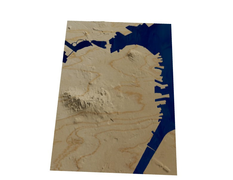 Custom Wooden Map of Suffolk County, Massachusetts, United States
