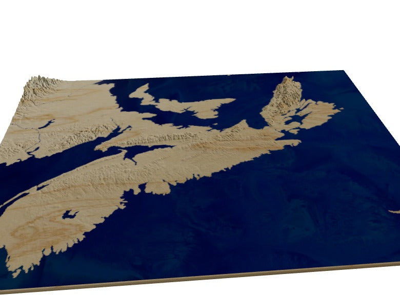 Custom Wooden Map of Colchester County, Nova Scotia, Canada