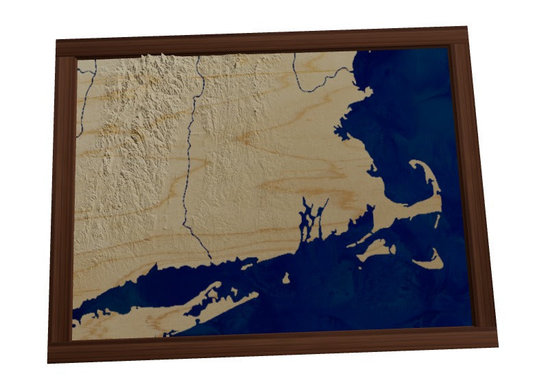 Custom Wooden Map of Windham County, Connecticut, United States