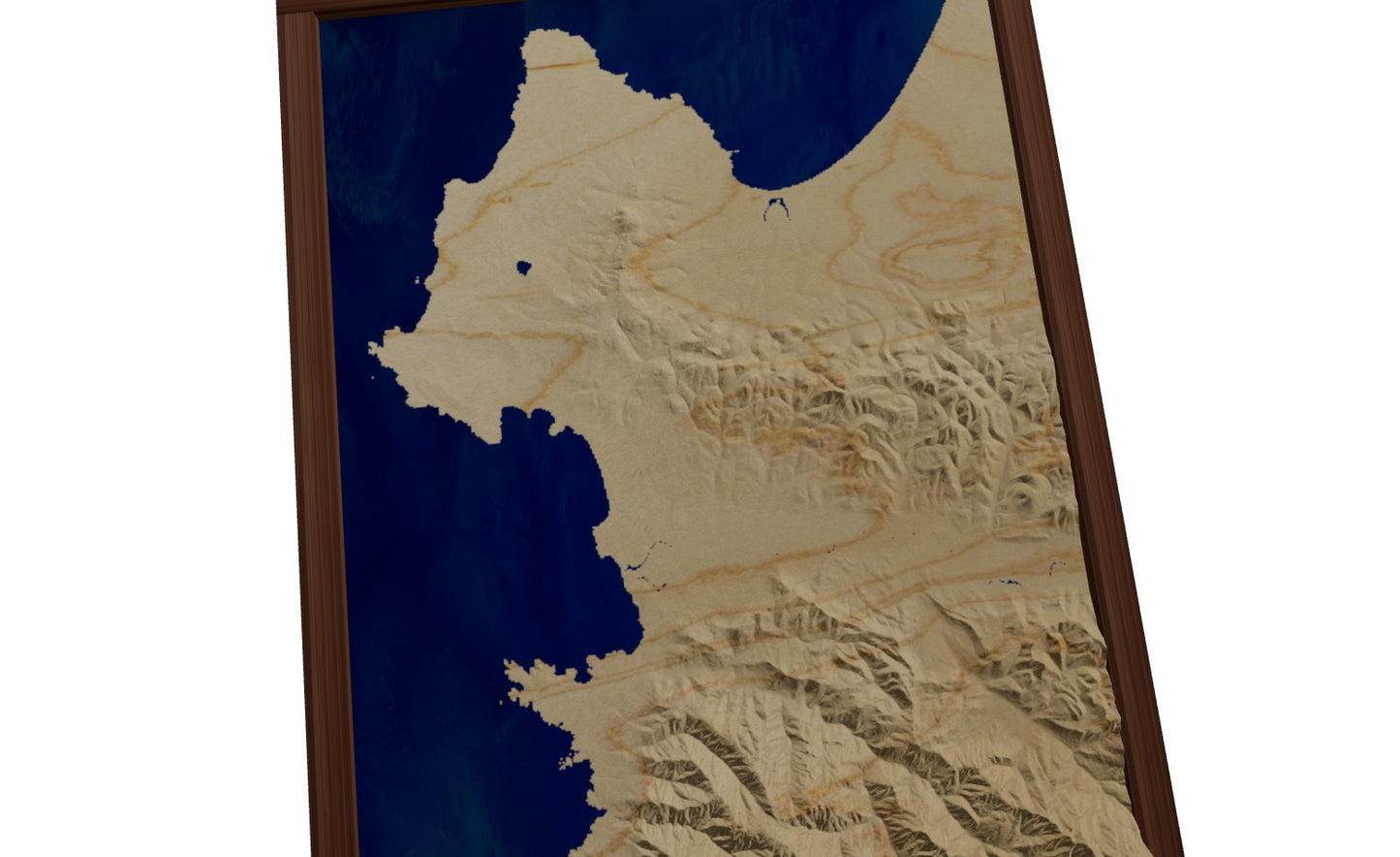 Custom Wooden Map of Monterey County, California, United States