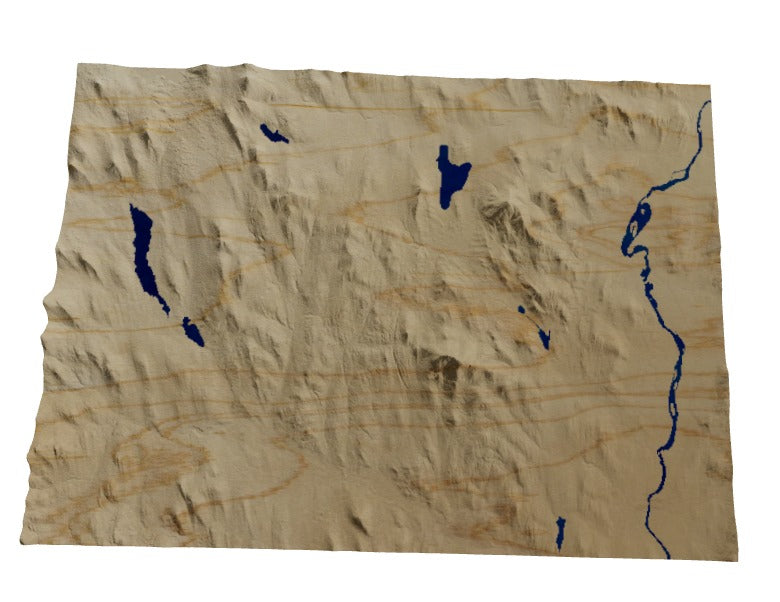 Custom Wooden Map of Caledonia County, Vermont, United States