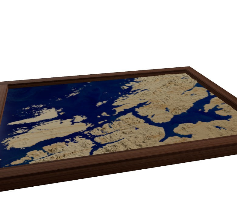 Custom Wooden Map of Trøndelag, Norway