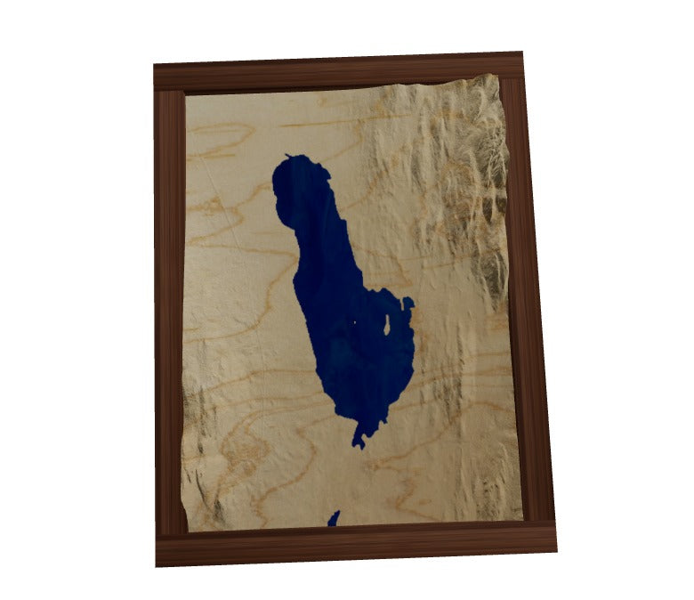 Custom Wooden Map of Chittenden County, Vermont, United States