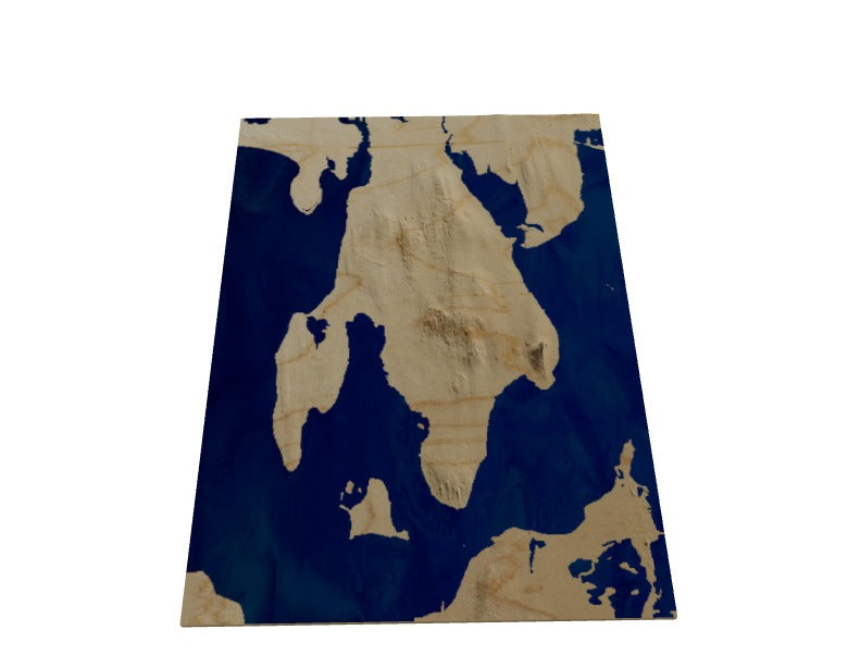 Custom Wooden Map of Bristol County, Rhode Island, United States